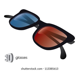 3D glasses - vector illustration