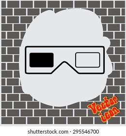3d glasses. Vector illustration.
