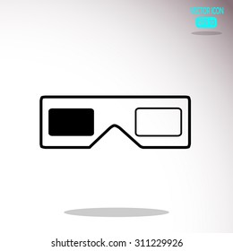 3d glasses. Vector illustration.