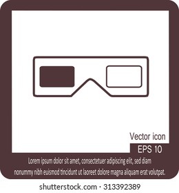 3d glasses. Vector illustration.