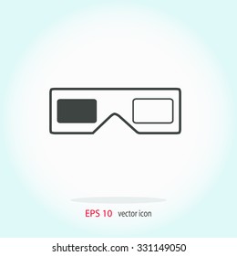 3d glasses. Vector illustration.