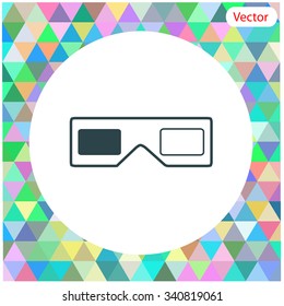3d glasses. Vector illustration.