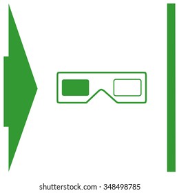 3d glasses. Vector illustration.