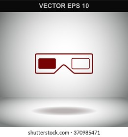 3d glasses. Vector illustration.