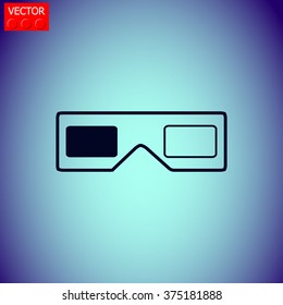 3d glasses. Vector illustration.