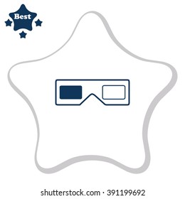 3d glasses. Vector illustration.