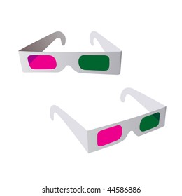 3D glasses vector illustration