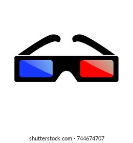 3D glasses vector illustration.