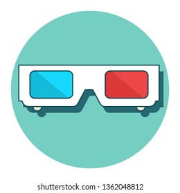 3D glasses vector illustration of flat.