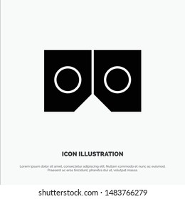 3d, Glasses, Vr, Movie solid Glyph Icon vector