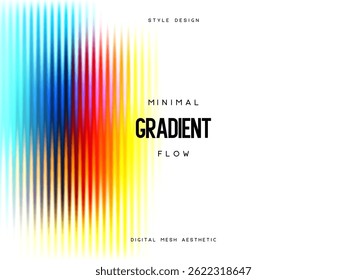 3d glassmorphism glass with iridescent colors on the white. Abstract gradient background. Corrugated trendy texture. Vector illustration.