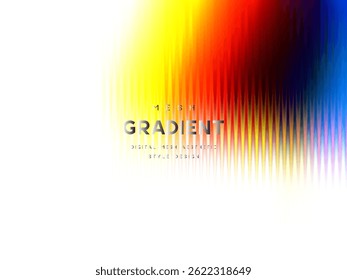 3d glassmorphism glass with iridescent colors on the white. Abstract gradient background. Corrugated trendy texture. Vector illustration.