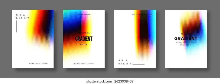 Vidro de morfismo de vidro 3d com cores iridescentes no branco. Fundo de gradiente abstrato. Textura na moda ondulada. Ilustração vetorial.
