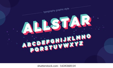 3D Glitch Bold Artistic Font Typography Design