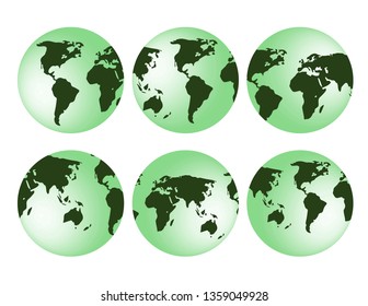 3D globe earth isolated decor