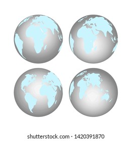 3D globe earth isolated decor