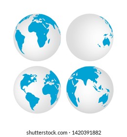 3D globe earth isolated decor
