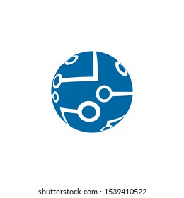 3d globe sphere icon logo design vector template