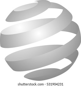 Esfera espiral de globo 3D