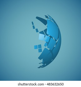 3D globe vector design illustration for advertising