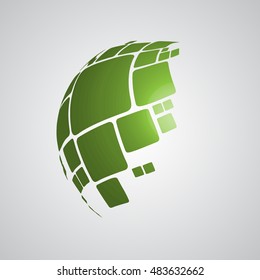 3D globe vector design illustration for advertising