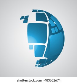 3D globe vector design illustration for advertising