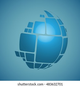 3D globe vector design illustration for advertising