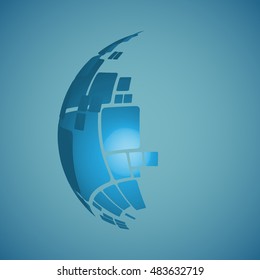 3D globe vector design illustration for advertising