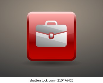 Ícone de botão de brilho 3d da pasta