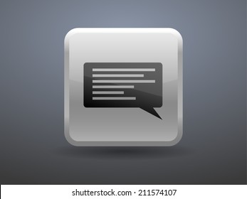 3D-Glossiness-Symbol einer Kommunikation