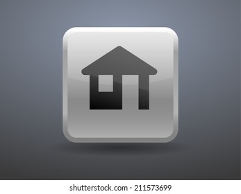 3d glossiness button icon of home