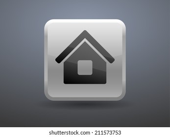 3D-Glossiness-Symbol von zu Hause