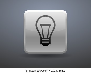 3d glossiness button icon of idea