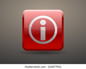 Icono de botón de brillo de la información