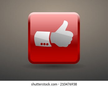 3d glossiness button icon of ok