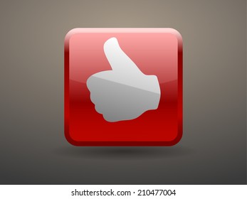 3d glossiness button icon of ok