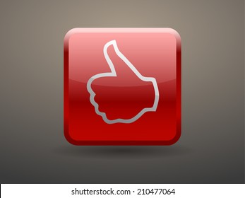 3d glossiness button icon of ok