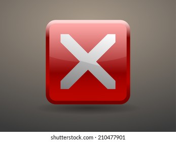 3d glossiness button icon of prohibit
