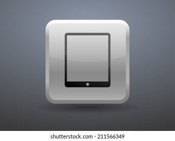 3d glossiness button icon of touchpad