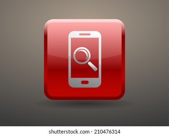 3d glossiness button mobile search