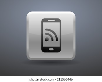 3d glossiness button rss icon