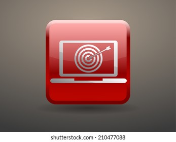 Icono de SEO del botón 3d de brillo