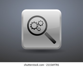 3d glossiness button SEO icon