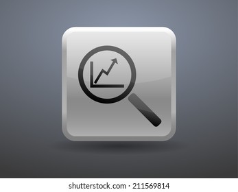 3d glossiness button SEO icon