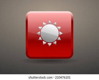 3d glossiness button weather icon