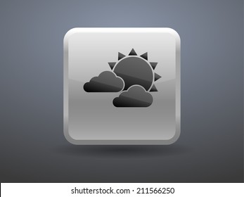 3d glossiness button weather icon