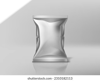 Paquete De Flujos De Aceite Glosado 3D De Chips De Papa. Vector EPS10