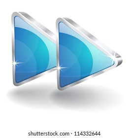 3d Glossy Forward Vector Icon