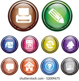3d glossy icons buttons