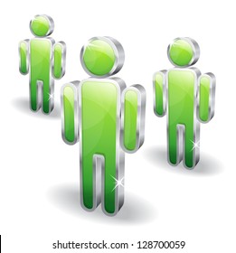 3d Glossy Male Vector sign Icon